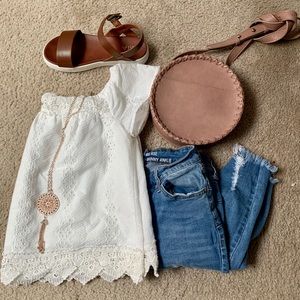 NWOT Francesca’s Off the Shoulder Blouse